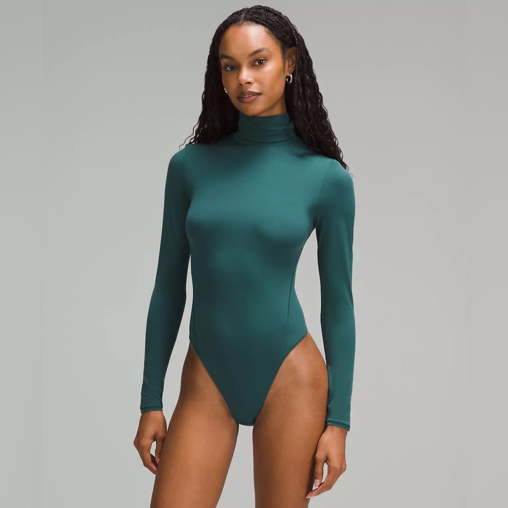Wundermost Ultra-Soft Nulu Turtleneck Bodysuit Storm Teal Size S / 6